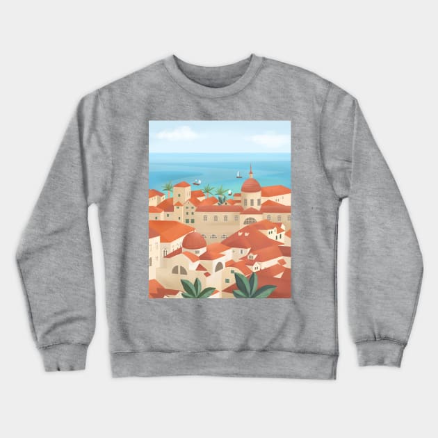 Dubrovnik city, Croatia Crewneck Sweatshirt by Petras